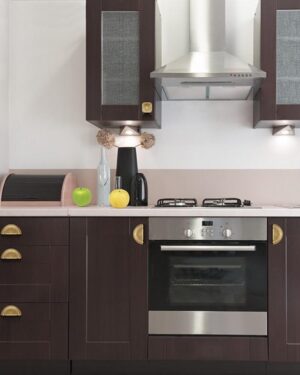 Cabinet Handles Art Deco Sea Shell — Golden & Black, Zinc Alloy