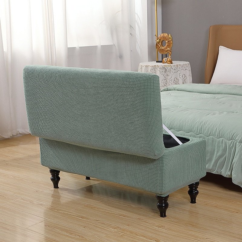 Bench Cover Rectangle (40-55)×(45-160cm) — Stylish Colours Rectangle Storage Ottoman Cover Storage Bench Cover
