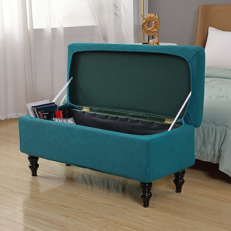 Bench Cover Rectangle (40-55)×(45-160cm) — Stylish Colours Rectangle Storage Ottoman Cover Storage Bench Cover