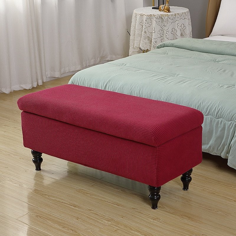 Bench Cover Rectangle (40-55)×(45-160cm) — Stylish Colours Rectangle Storage Ottoman Cover Storage Bench Cover