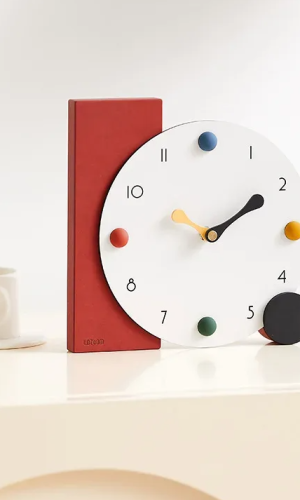 Joan Miró Inspired Novelty Designer Desk Clock — Geometric Colours