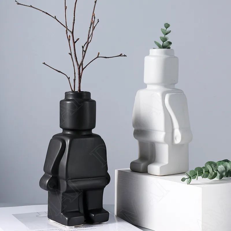 LEGO Minifigure Shape Vase — Resin Dried Flower Display LEGO Minifigure shape Vase Resin dried flowers LEGO vase