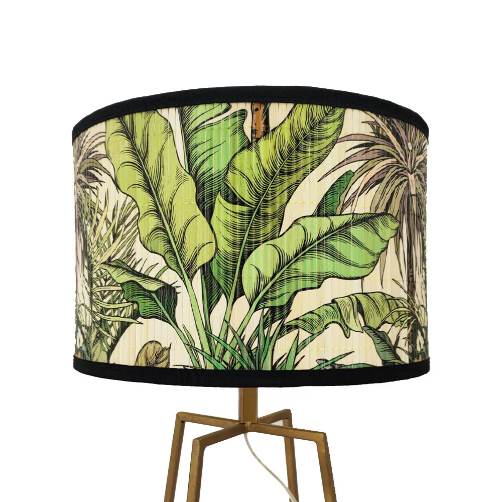 Lampshade for Desk Lamps & Pendant Lights-Tropical Boho Style with Palm Tree Patterns