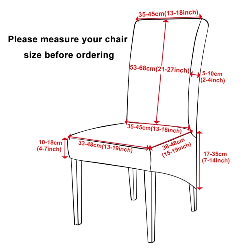 Dining Chair Covers Chair Slipcovers Soft Velvet-Long Back